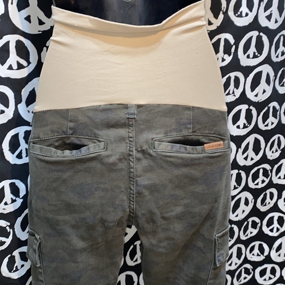 JOE’S CAMO MATERNITY SLIP-ON CARGO PANTS SZ 26 GREEN - Picture 6 of 12